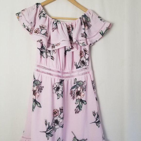 StreetWear Society floral off the shoulder dress size L (196) - Picture 3 of 11